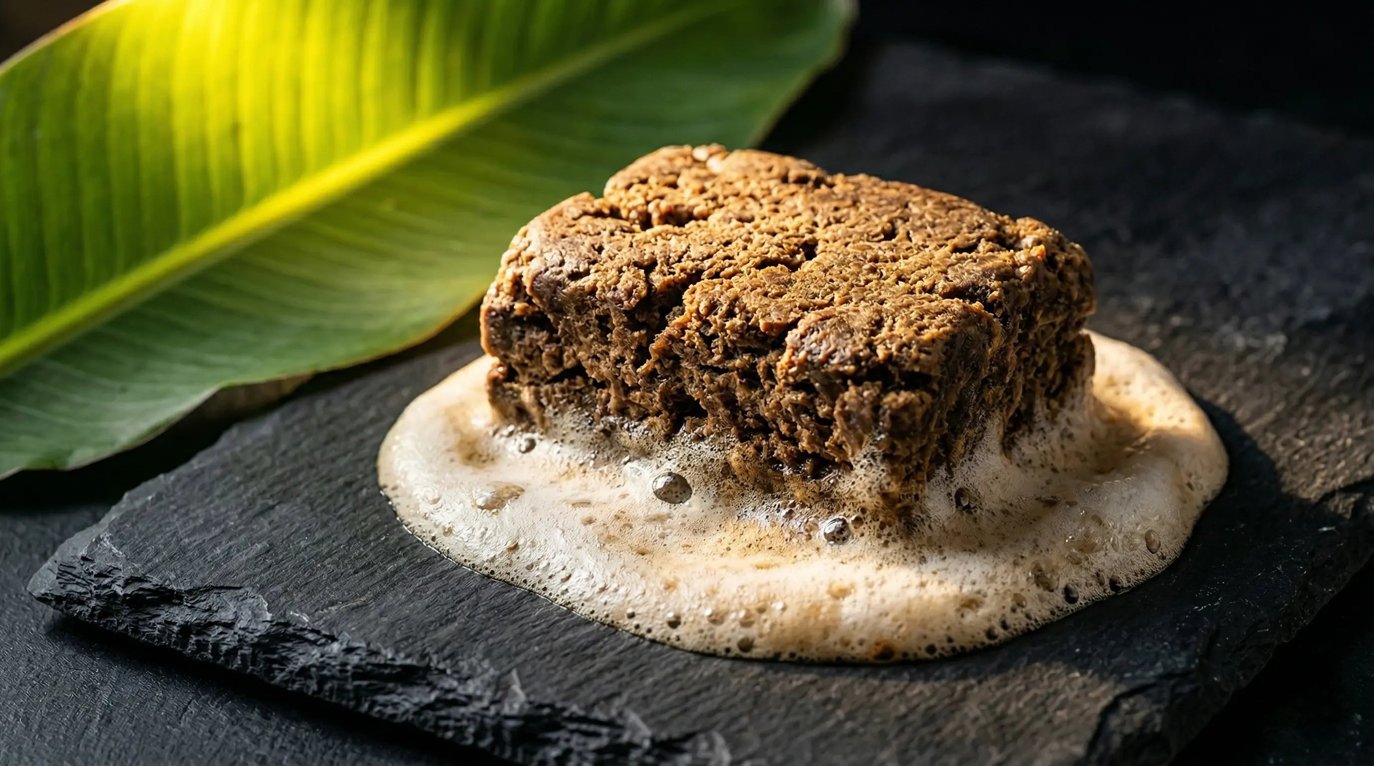 Authentic traditional african black soap used for clearing dark spots and acne