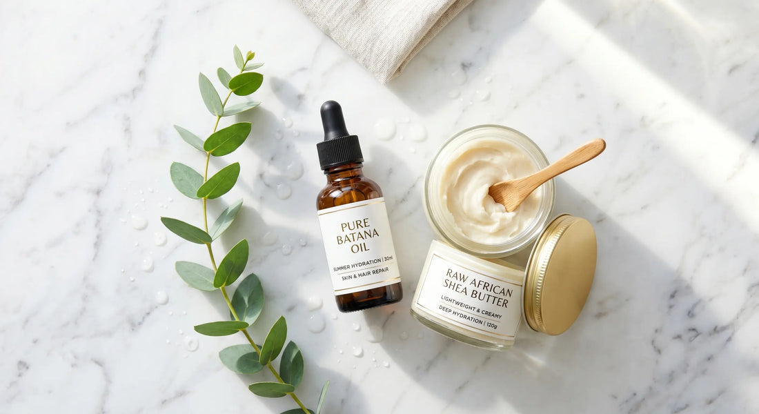 Pure botanical face lotion non comedogenic alternatives featuring raw batana oil and unrefined shea butter