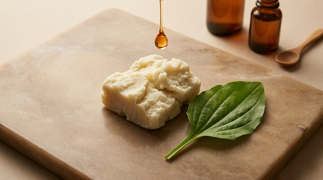 Raw unrefined shea butter used for safely removing dark spots and hyperpigmentation