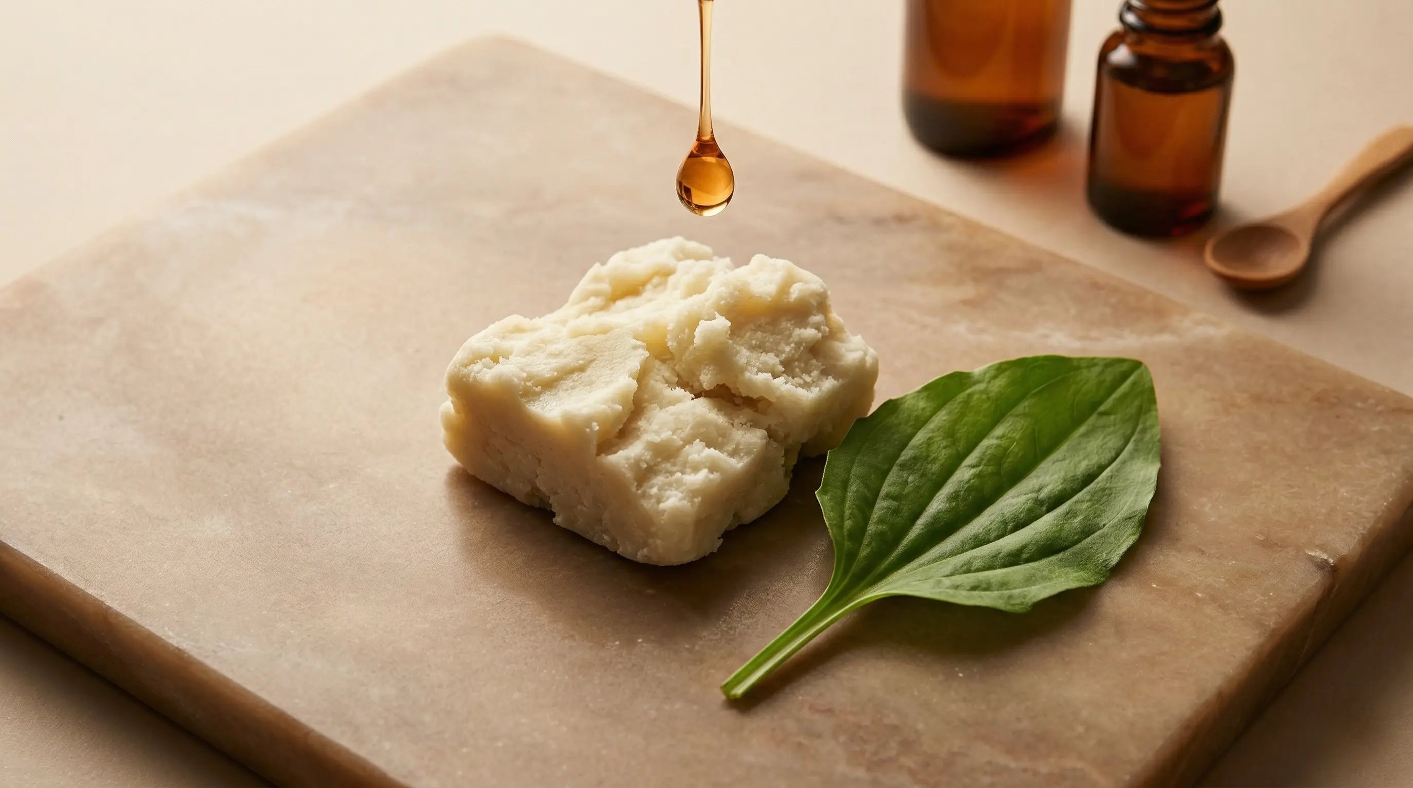Raw unrefined shea butter used for safely removing dark spots and hyperpigmentation