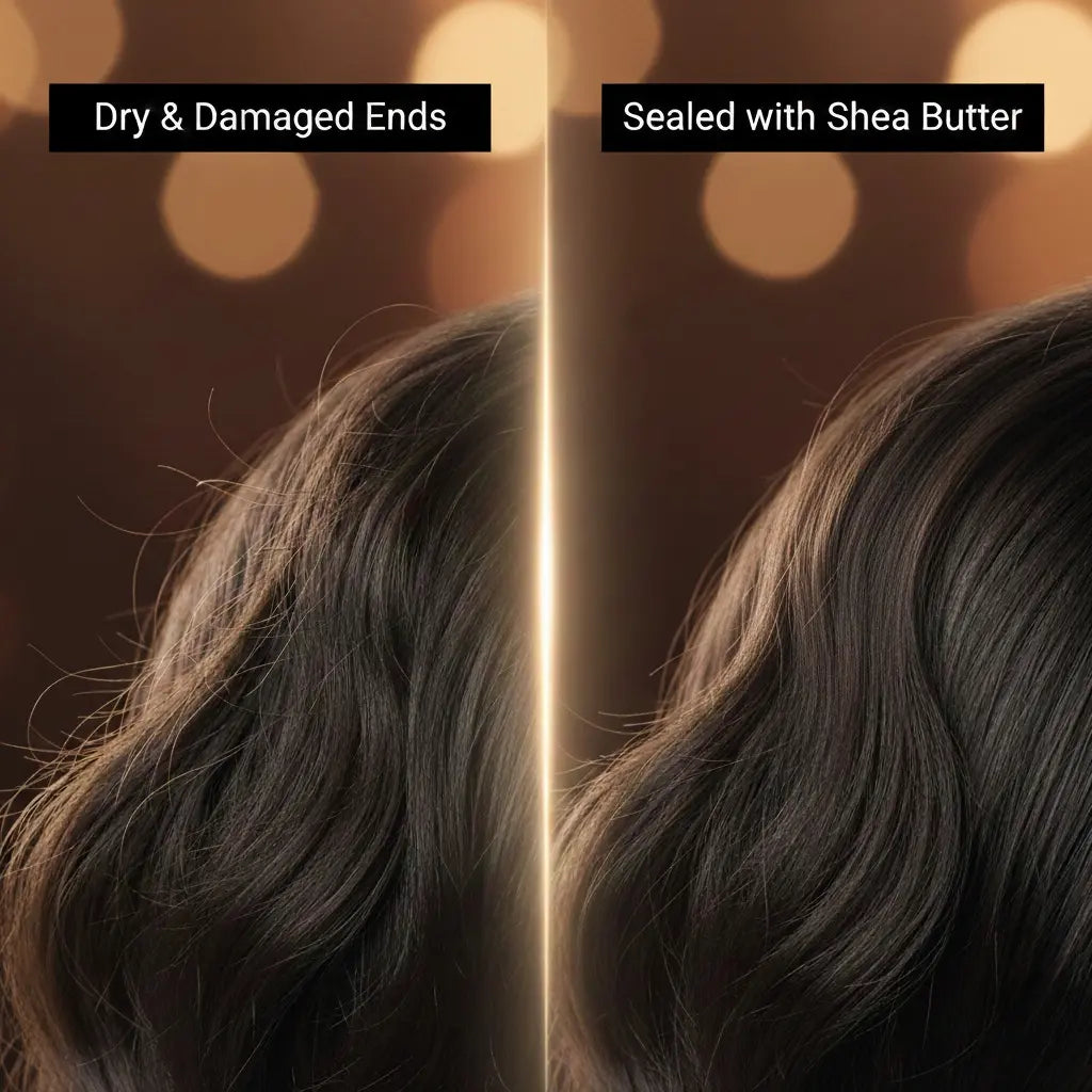 Can shea butter help hair growth by sealing split ends.