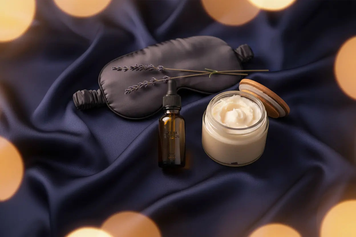 Pure unrefined African shea butter and raw batana oil used as a natural face lotion night treatment for overnight recovery