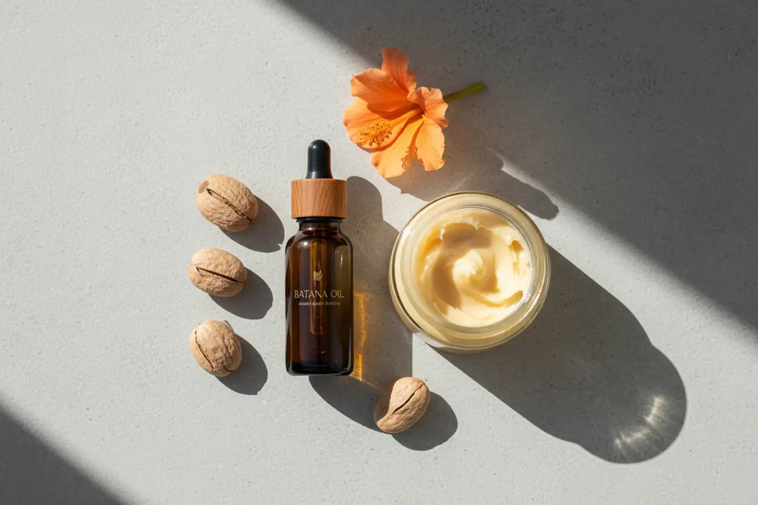 Pure botanical face lotion vitamin c alternatives featuring raw batana oil and unrefined African shea butter
