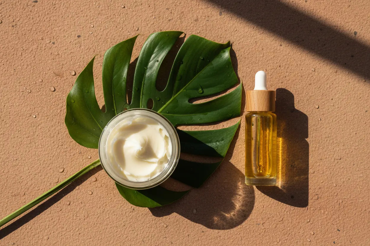 Pure unrefined African shea butter displayed as a natural shea butter lotion alternative for deep body hydration