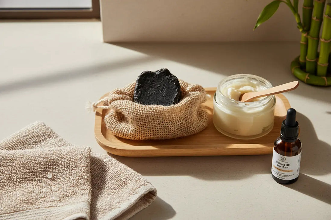 A trusted TryNubiana routine featuring authentic black soap, batana oil, and organic shea butter for ultimate moisture