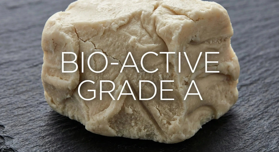 Macro texture of unrefined grade A ghanaian shea butter.