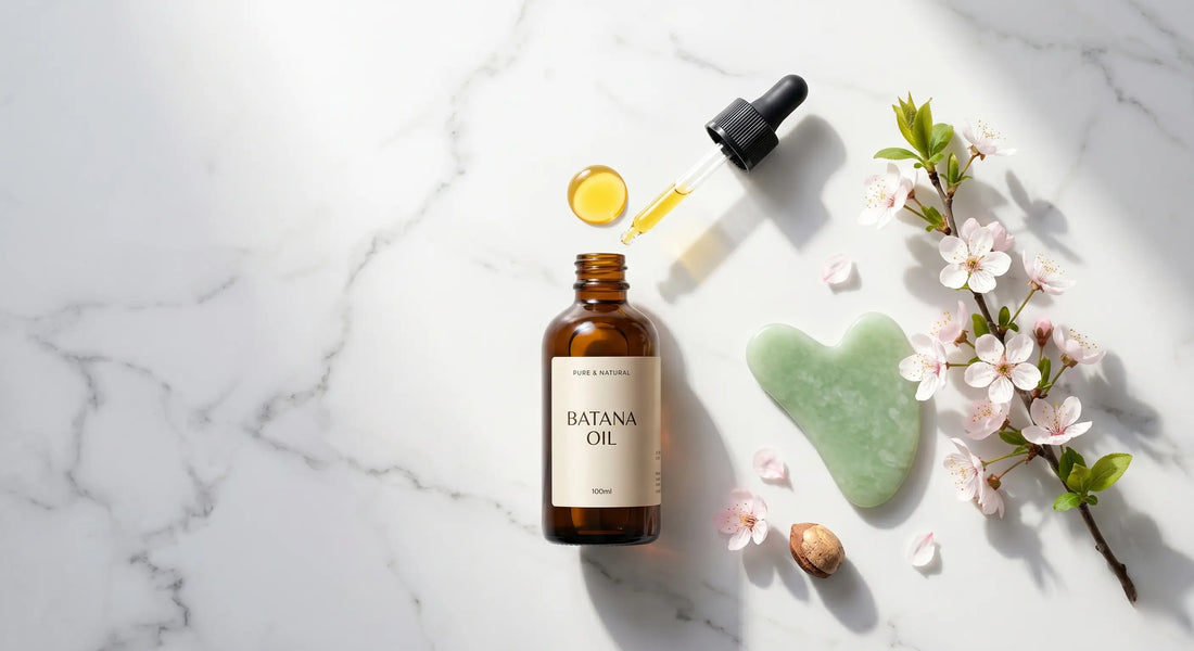 Pure batana oil used as the best natural facial oil for spring hydration and glowing skin.