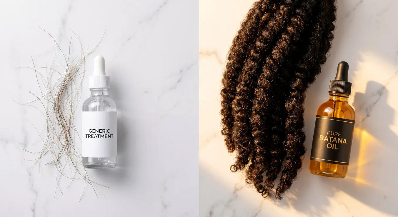 Authentic batana oil before and after hair growth results for thinning edges