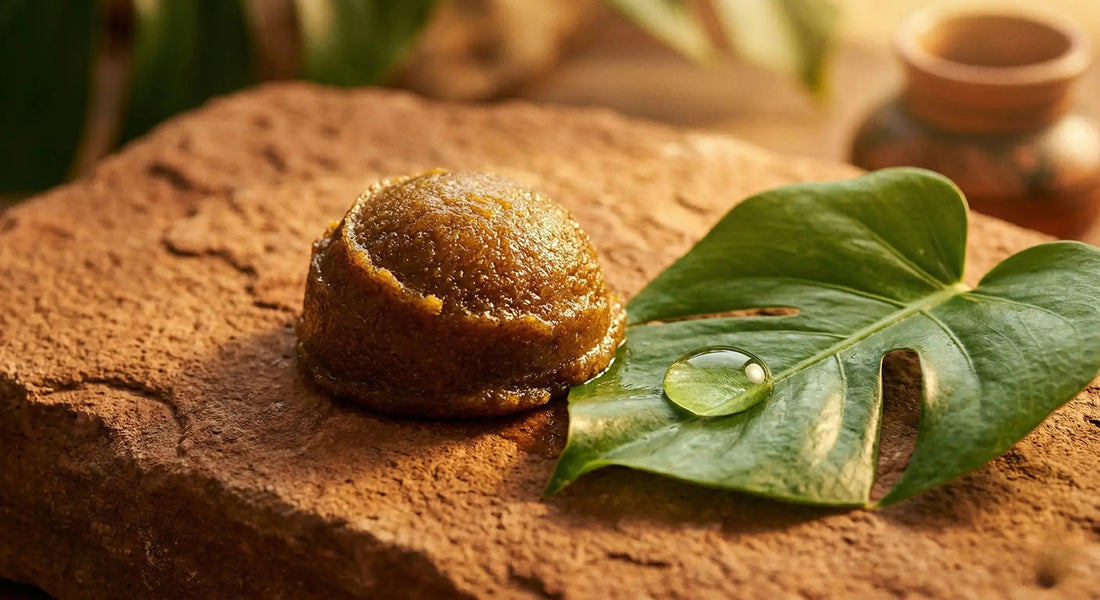 Pure unrefined batana oil paste used as a natural skin moisturizer