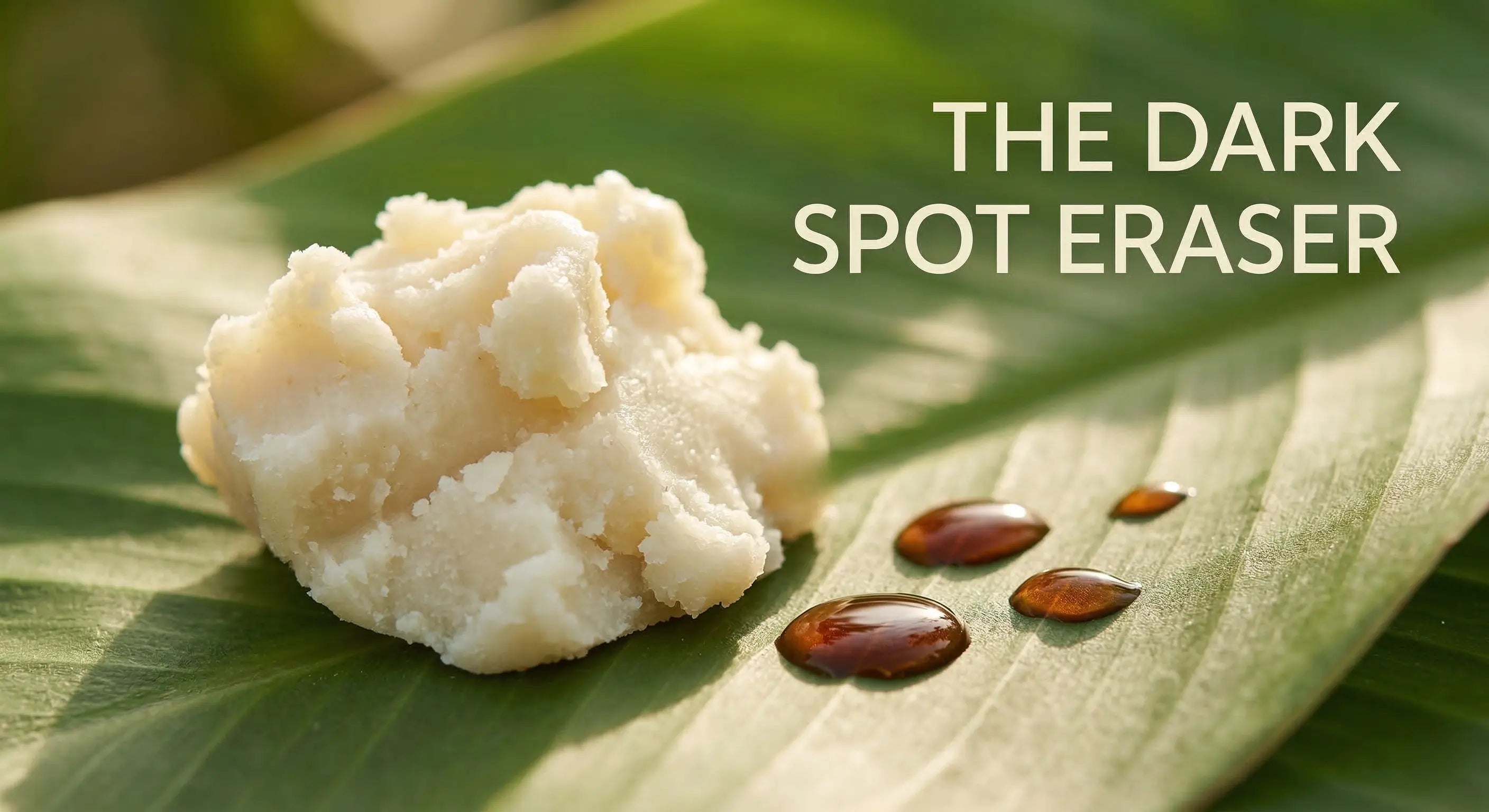 Raw unrefined shea butter used for fading dark spots and hyperpigmentation