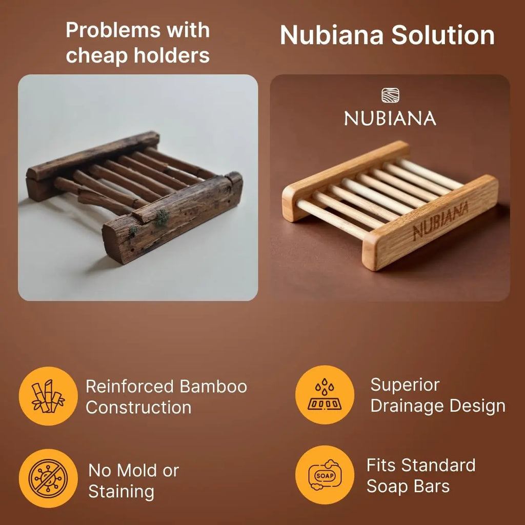 Bamboo Soap Holder Nubiana
